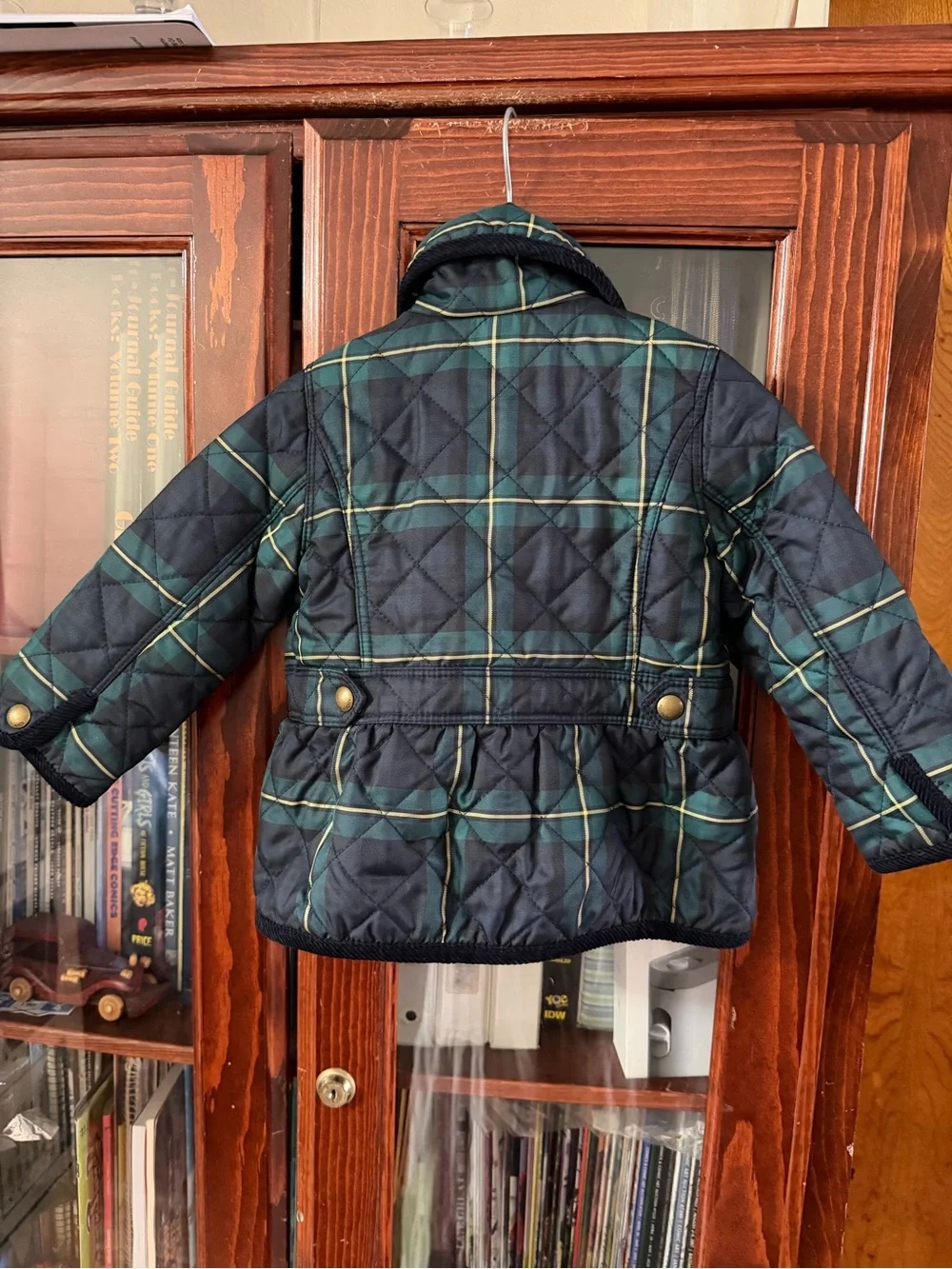 Ralph Lauren Quilted Plaid Infant Jacket - Green/Blue Size 12 Months